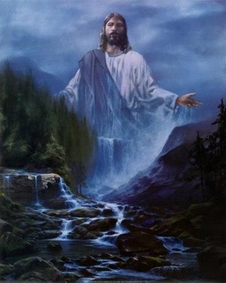 Jesus.. water on rocks