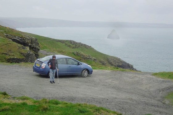 Clive with his famous car Tintagel.