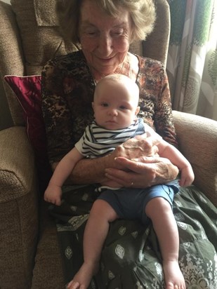 Meeting her Great Great Nephew July 2018