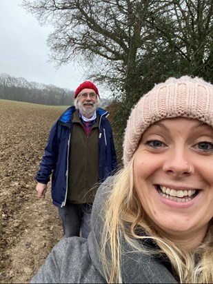 One of many muddy walks together, this from December 2021