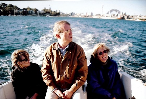 On Ben's boat with Rachel and Elisabeth - Sydney Harbour - 2005