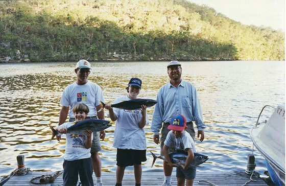 Deep Sea fishing trip jan 1995 with Neil, Brian, Alex, Luke, and Stuart