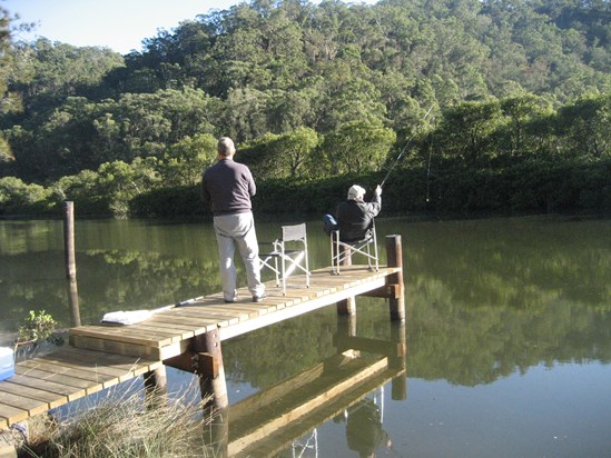 Neil and John fishing