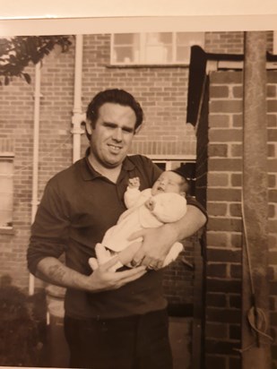 Pete holding his Daughter Sonia