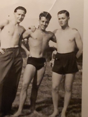 Dad at 20 years old with his army buddies 