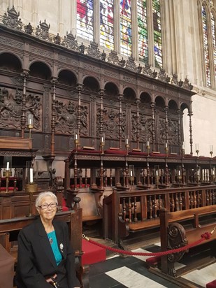 Nanny at King's College Chapel, Cambridge