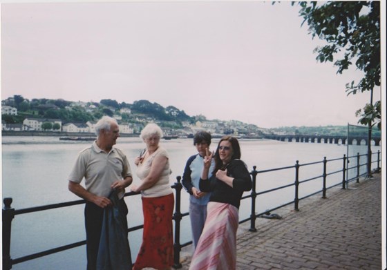 Mum, Dad, Kelly & Anne-Marie in Devon 2004
