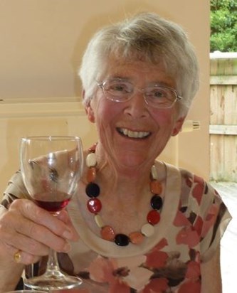 Theo celebrating her 80th birthday in 2010.