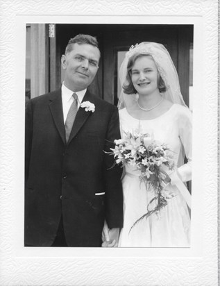 Mum and Dad wedding 12th September 1964. What a handsome couple!