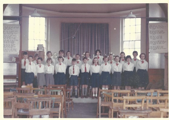 St. Peter's Hextable Sunday School Choir (Steve on far left)