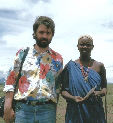 With Maasai lady, Tsavo West NP, Kenya, 1989