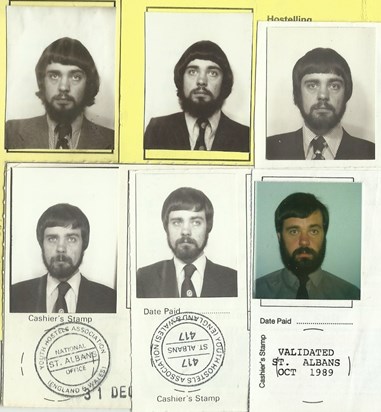 YHA ID photos 1977-1989