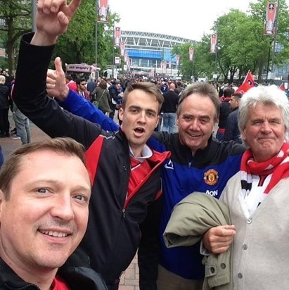 PJ, Mike, my Dad and me drinking cans in the street @ Wembley 2016 FA Cup final, Utd won 