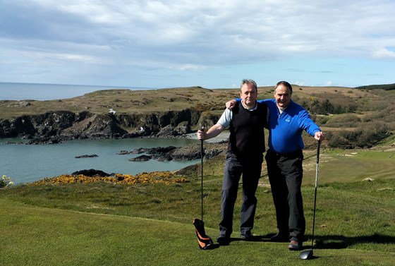 Golfing in Scotland April 2016 then Sunday game at OT on way back South - Happy Times !