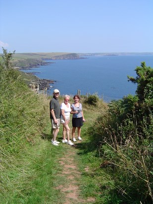 Steep path to the beach @ Holiday in Devon 2004