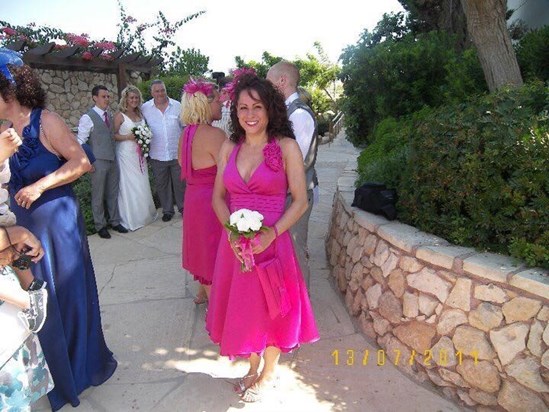 Nicki at her brother Pauls wedding in Cyprus
