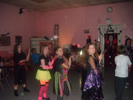 A halloween fancy dress party at dance school x