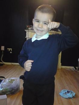 tyler on his first day at school! just gorgeous