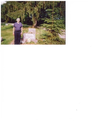 Dad At Granpa & Grandma Grave Sugar Grove Cemetery Near West Alexandria Ohio