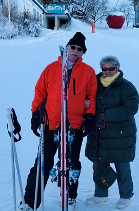 Jan. 2017 On top of a mountain near Söll, Tyrol. He did ski down.