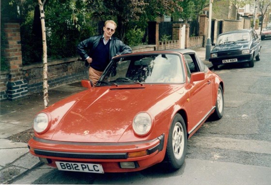 Maria’s pic. Brendan’s 40th birthday surprise from Marion. Porsche 911 rented for weekend trip.