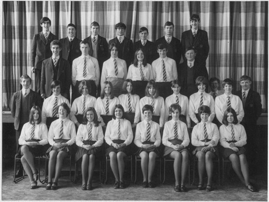 Knox Academy 6th Form, 1969. Derek, top row, second from left.