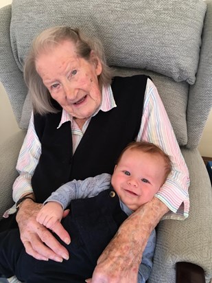 Mum and great-grandson Heddon Staines