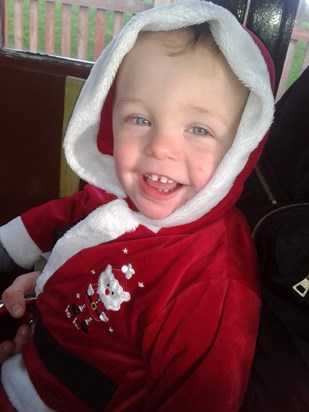 On a train ride to see santa 2013