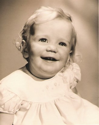 Les as a baby  - practising that beautiful smile