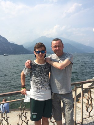 Kenny and Hamish, Lake Como, Italy, July 2015