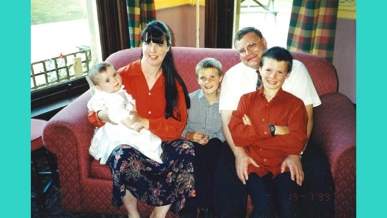 Family at Chloe's Christening