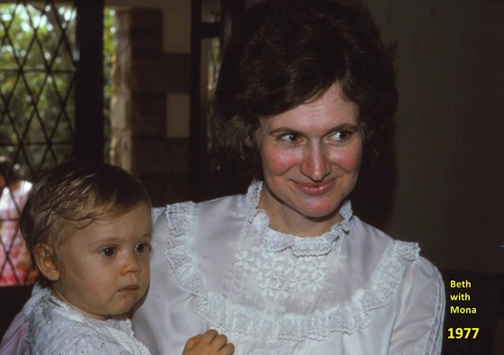 1977 Beth with Mona in Durban