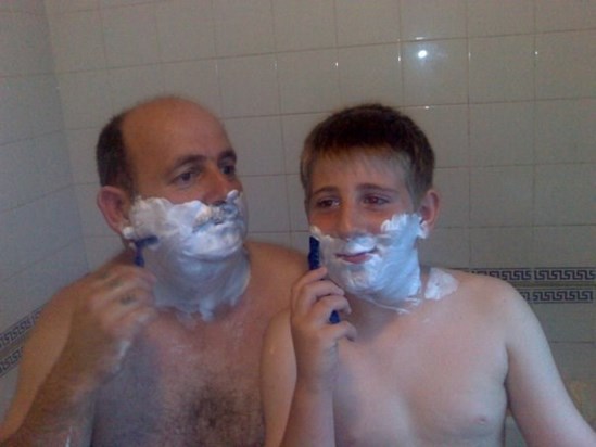 First shave??? ha ha