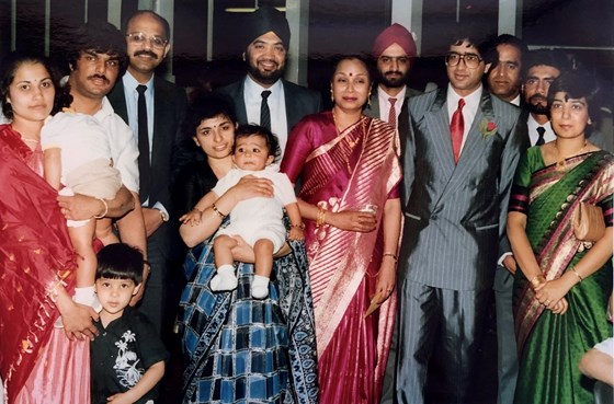 Raj  with friends from Naorobi school days at Jitu’s wedding.. July 1987
