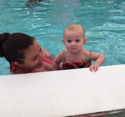 She loves swimming, just like her Nanny
