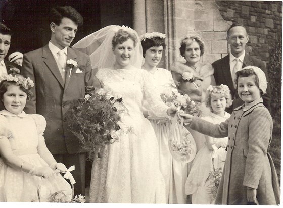 Sheila at Carols wedding March 1962