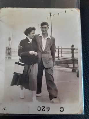 June 1954. Harry and Monica at Ramsgate. Taken by her friend Lyn