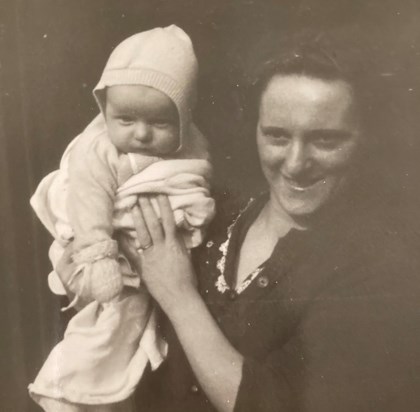 Nellie with son Phil in 1956 
