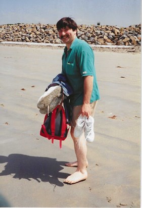 Dad on beach