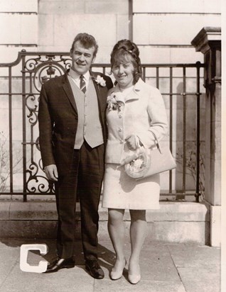 Mum and Dad (margaret and Byron) on their wedding day 