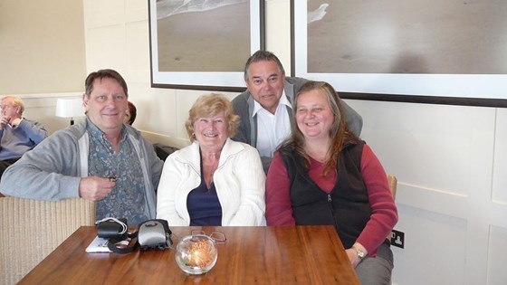 Ed & Helga Baxter enjoying a brief reunion with cousin John & Sylvia Melton in  Poole Spring 2009