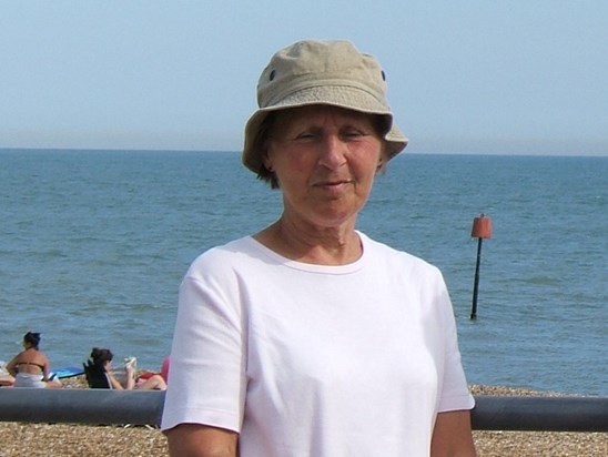 Auntie Margaret at Hythe seafront