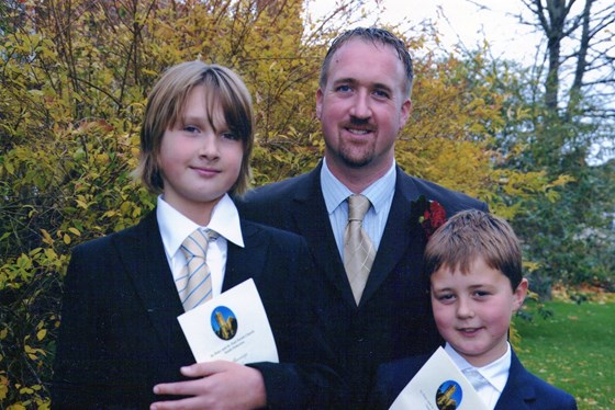 James with Tom and James M on Usher duty at Claire's wedding 2008.