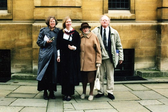 Phoebe, graduation from Oxford with a First, early 2000s