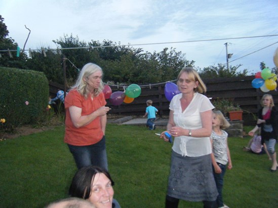 caroline and rosie at christines 50th