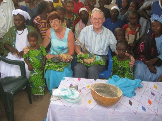 George with Muriel and our sponsored children in Senegal