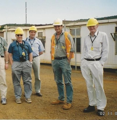 Dave Smith and Brian Elliot at Goro nickel mine, New Caledonia