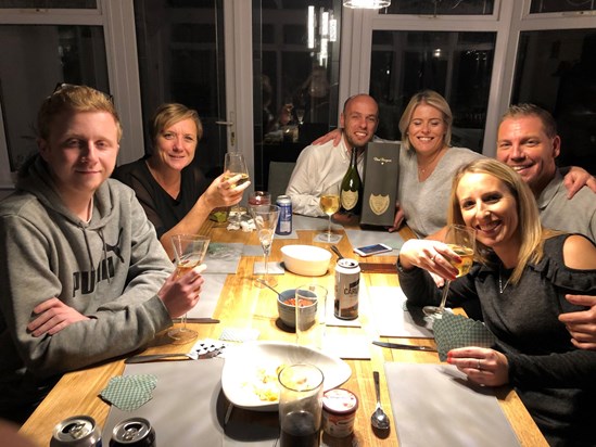 Conor’s  last cards night with family x