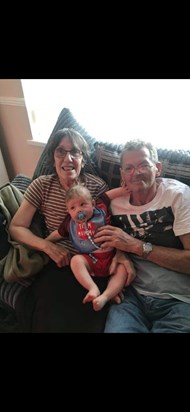 Mum dad and baby William.