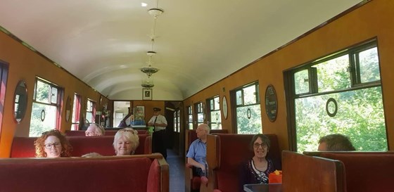 Mum on seven valley railway train